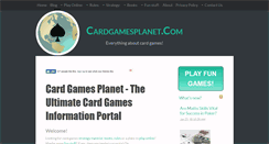 Desktop Screenshot of cardgamesplanet.com