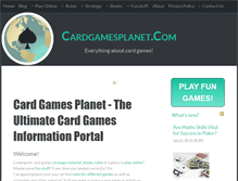 Tablet Screenshot of cardgamesplanet.com